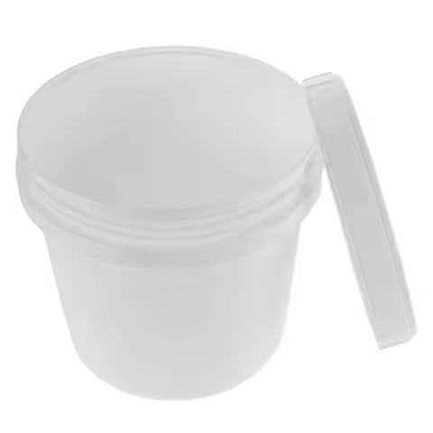 5L 1.3gallon Food Grade Plastic Bucket Thickened White Storage Container Screw Lid for Kitchen Syrup
