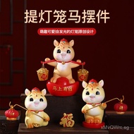 Craft Horse Year Entrance Decoration Gift Small Horse Home Decoration Lantern Lucky Resin Wealth Hor