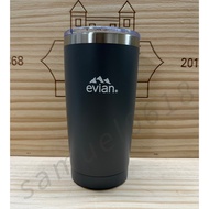 Evian Stainless Steel Portable Cup Black Drink Water Bottle Insulated