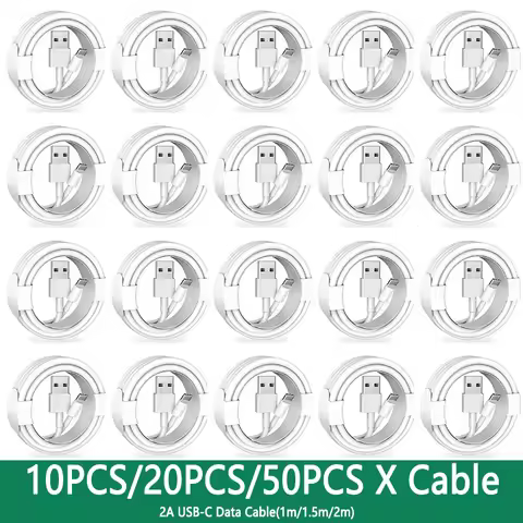 10-50PCS 2A TPE USB A Type C Fast Charging Data Cables For Samsung Galaxy S8 Huawei Xiaomi LG Mobile