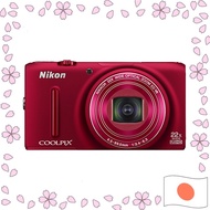 Nikon Digital Camera COOLPIX S9500 22x Optical Zoom Wi-Fi Velvet Red S9500RD USED CAMERA【Directly sh