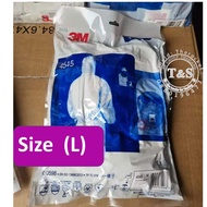 3M4545 ชุด PPE ชุดป้องกันสารเคมี สีขาว มาตราฐาน EN 14126 Type 56 ป้องกันสารเคมี (1ชุด)