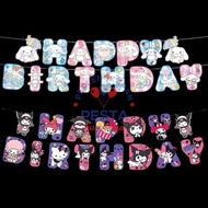 Happy Birthday Kuromi Cinnamon Roll Banner Happy Birthday Banner Birthday Banner