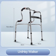 【UniHey】Foldable Walker for Senior Citizen Walking Chair with Wheels for Adult Elderly Mobility Aids