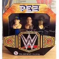 Pez WWE set John Cena The Rock The Undertaker 貝思 糖果盒 一組 世界摔角