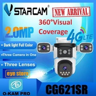 Vstarcam CG621SR ( 3 เลนส์ - ใส่ซิมได้ 4G ) ใหม่ล่าสุด ความละเอียด 2 MP(12960P) กล้องวงจรปิดไร้สาย O