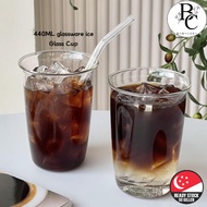 440ML glassware ice long black transparent glass cup