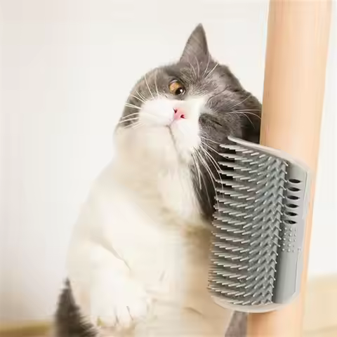 Cat Scratcher Massager for Cats Scratching Pets Brush Remove Hair Comb Grooming Table Dogs Kitten Ca