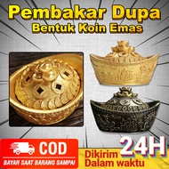 Yen Pao Incense Burner, Gold Cone Incense Burner, Feng shui Incense Burner,/ Circle Incense Burner, 