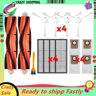 For  Bot D10 Plus / RLS3D / Z10 Pro / L10 Plus Roller Side Brush Filter Mop Dust Bag Robot Vacuum Cl