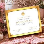 Photo Frame A3/A4/B4 (30x42, 21x30, 25x35)cm - Desktop Wall Certificate Frame - Gold Frame, Mica Sur