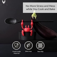 Red Crab Silicone Utensil Rest Cool Kitchen Gadget Keeps Countertops Clean for Kitchen Accessories