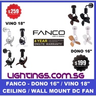 FANCO DONO 16" / VINO 18" DC Corner Fan