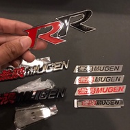 Mugen RR Front Grill Metal Honda Mugen Emblem Sticker 3D Logo