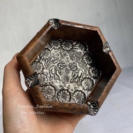 Real Mango Wood Ashtray (Hexagon Shape)