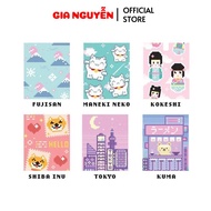 (Hàng Mới) Bộ 6 Bút GEL Pentel ENERGEL Kawaii+5 Pixel Art BLN75KW | Trơn Mượt Siêu Nhanh Khô Gia N