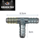 Metallogy Golden Fuji Gas Hose Connector | T Hose Joint | Gas Joint T Connector | Penyambung Wayar G