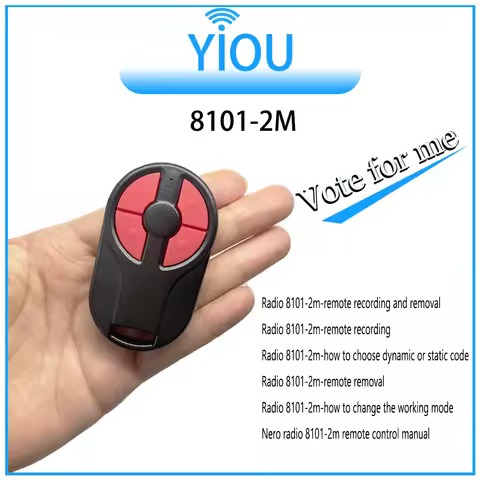 YIOU NERO RADIO 8101-2M Gate Remote Control 434.05-434.79MHz For NERO RADIO 8101-4M 8101-1M Garage D