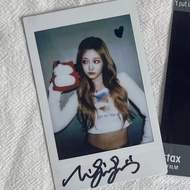 Aespa Lee Ji-min. Giselle. Ninh Nghe Trac Kim Min-jeong. Polaroid3Inch handwritten signature without