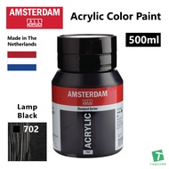 TALENS AMSTERDAM Lamp Black 500ml (MADE IN NETHERLANDS) | Acrylic Paint, Cat Akrilik