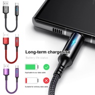 25cm Fast Charging Cable Short Data Cord Usb A To Type-c Cables Bank Charge Quick Power F4s9