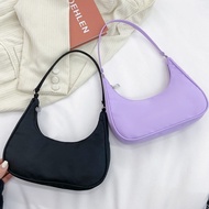 Dumpling Bag Nylon Crossbody Underarm Bag Solid Color Shoulder Bag