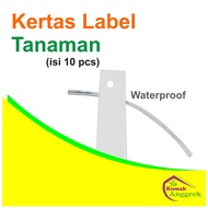 Kertas Label Tanaman isi 10 anggrek anti air waterproof plastik putih seedling bibit bulan