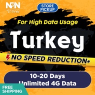 Turkey SIM Card Ultra 10-20 Days Unlimited 4G Data | Instant Store Pickup | High Speed Travel Data Turkey SIM Card