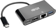 Tripp Lite USB C to HDMI Multiport Adapter Converter Docking Station 4K@30Hz w/USB-A Hub, Gigabit Et