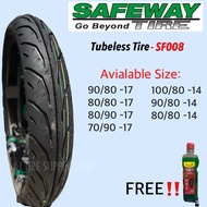 SAFEWAY TIRE 14" & 17" TUBELESS SF008 (FREE Sealant & Pito)