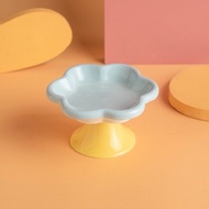 AP AIMAYAPET Floral Ceramic Cat Bowl - Elegant Durable Anti-Overturning Food & Water Feeder for Pets