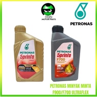 PETRONAS SPRINTA F700 15W 50 4T  DAN F900 10W 40 4 TULTRAFLEX MINYAK HITAM MINYAK