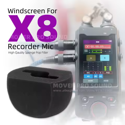 For TASCAM X8 Windscreen Sponge Recorder Mic Anti Pop Filter Screen Foam X 8 Windshield Recording Mi