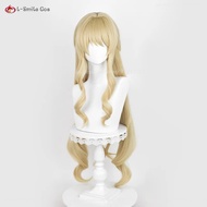 High Quality Fontaine Navia Cosplay Wig 95cm Linen Gold Wave Navia Wigs Heat Resistant Synthetic Hai