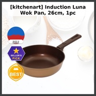 [kitchenart] Induction Luna Wok Pan, 26cm, 1pc / Korean Wok Pan / Induction Compatible / 100% Genuin