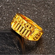 [LOCAL SELLER] Thailand Gold Abacus Unisex Men Gentlemen Fortune Ring