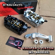 4 PISTON CALIPER M50 M3 K50 MONOBLOCK M50 CALIPER M432 ANODIZE