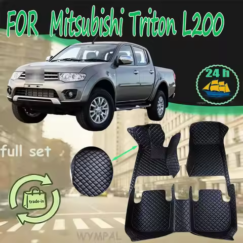 Car Mats For Mitsubishi Triton L200 Sportero Hunter Strakar KA 2005~2014 Waterproof Floor Mat Car Ac