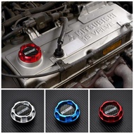 Carbon fiber logo Aluminum ENGINE Oil Cap for Mitsubishi LANCER EVO 8 9 3000GT TWIN TURBO 6G72 GALAN