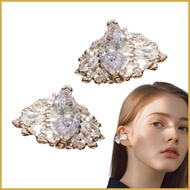 Open Ear Buds Rhinestone Clip On Headphone Bow-Shaped Rhinestone Comfortable Fit Open-Ear Earphone D