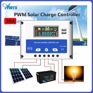 Anern 30A PWM Solar Charge Controller โซลาร์ ชาร์จเจอร์ 12V/24V Auto Solar Controller solar charger