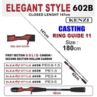KENZI ELEGANT STYLE 602 SPINNING BAITCASTING Solid Carbon PE0.8-1.5 1-3 2-4 3-5 Spinning Rod