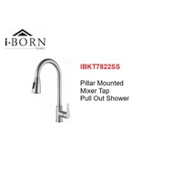 Iborn New Arrival Pillar mounted pull out kitchen mixer sink tap (304SS)