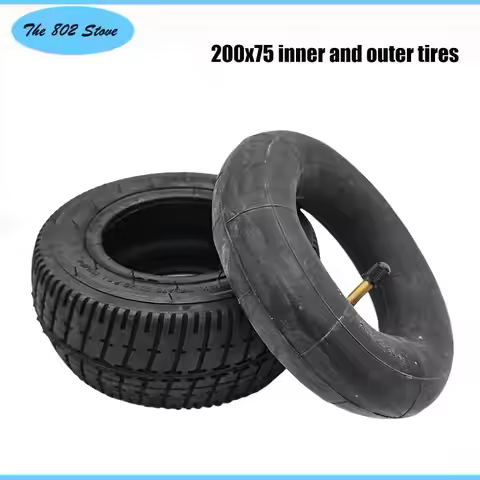 200x75 Tires 8-Inch Electric Scooter Go Kart Inner Tube Tire Set Rubber Tire Replacement for Xiaomi
