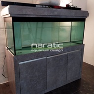 Aquarium kabinet 150x60x60 10mm fullset - light concred