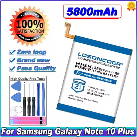 5800mAh Battery For Samsung GALAXY Note 10+ Note10Plus Note 10 Note10+ Plus SM-N975F SM-N975DS EB-BN