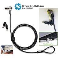 NEW HP Nano Keyed Cable Lock Laptop 1AJ39AA Security Lock with 2 keys Slim Thin Socket 6.0mm / 6.3mm