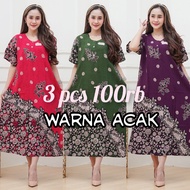 Daster batik pekalongan wanita  100rb 3 pcs Daster batik wanita  Daster batik solo rayon tebal  Dast