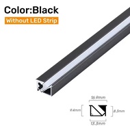 Ultra-thin LED Aluminum Profile Recessed 45º Cabinet Light Bar Silicone Cover Shelf Cabinet Linear B