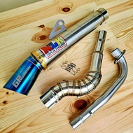 (1) Nlk randa 51mm open spec Pipe canister Daeng sai4 open specs exhaust Pipe for Wave 125 Xrm 110/125 Wave 100/110/115 Rs125 Furry 125 Smash 115 Rusi10/10 Daeng Pipe Daeng sai4 Aun Pipe Nlk Pipe Charama Pipe Creed Pipe Kou Pipe